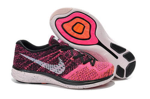 Womens Nike Flyknit Lunar 3 Black Pink Australia
